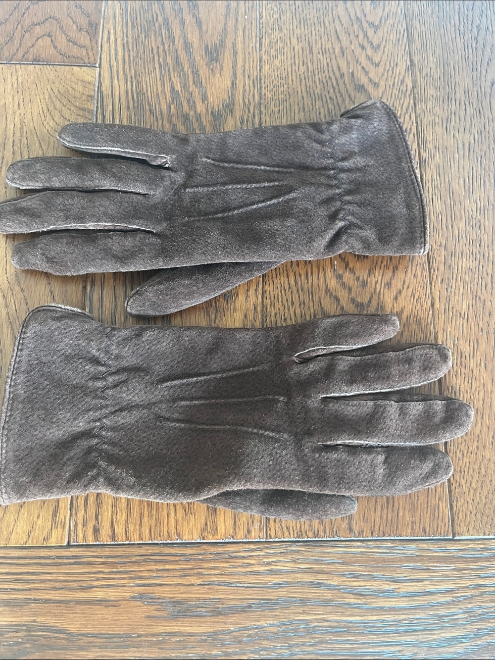 Fownes Women's Brown Suede Gloves size large
